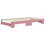 vidaXL Lit de jour avec lit gigogne et matelas rose 100x200 cm velours