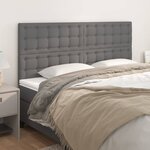 vidaXL Têtes de lit 4 Pièces Gris 80x5x78/88 cm Similicuir