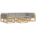 vidaXL Ensemble de canapés d'extérieur 5 pc Blanc et gris clair