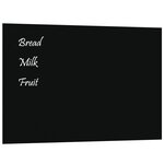 vidaXL Tableau noir magnétique mural noir 60x40 cm verre trempé