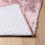 vidaXL Tapis Shaggy à poils longs NAVARRA rose poudré 240x240 cm