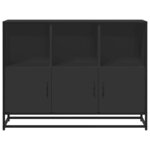 vidaXL Buffet noir 100x35x76 cm bois d’ingénierie