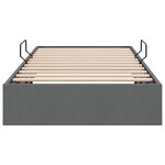vidaXL Lit de Rangement avec stockage Gris foncé 90 x 190 cm Tissu
