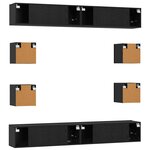 vidaXL Ensemble meuble TV 8 Pièces 100 x 30 x 30 cm Chêne noir