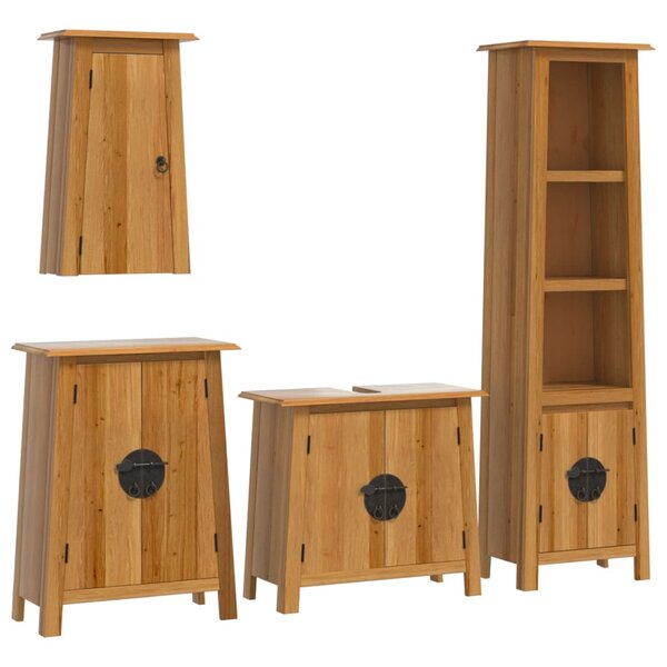 vidaXL Ensemble de meubles de salle de bain 4 Pièces bois de pin massif