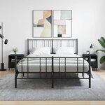 vidaXL Tables de chevet 2 Pièces noir 40x35x47 5 cm bois d’ingénierie