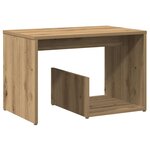 vidaXL Table d'appoint chêne artisanal 59x36x38 cm bois d'ingénierie