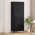 vidaXL Haut Armoire Chêne noir 69 5 x 34 x 180 cm Bois d'ingénierie