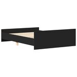 vidaXL Cadre de lit sans matelas noir 135x190 cm