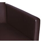 2 fauteuils simili cuir chocolat à roulettes