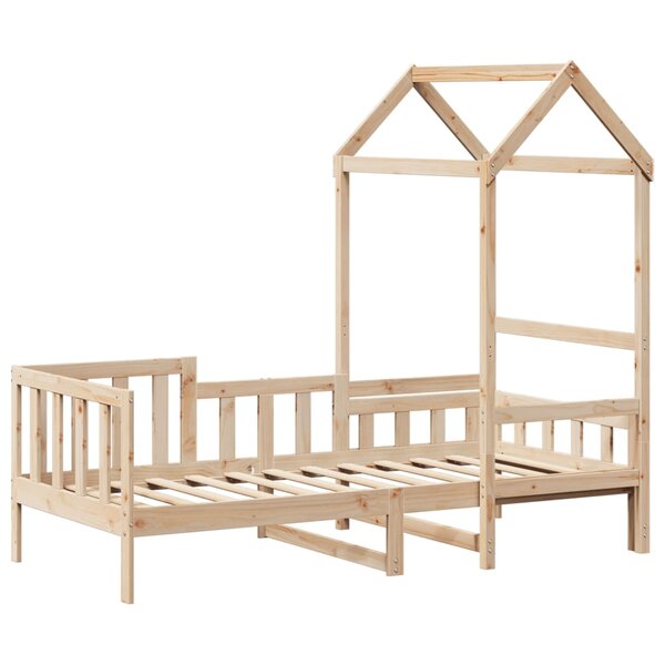 vidaXL Lit de jour avec toit 90x200 cm bois de pin massif
