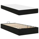 vidaXL Cadre de lit avec matelas Noir 90 x 190 cm Velours