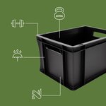 Pack and Move - Bac Gerbable - Charge 20 kg - 40 x 30 x 22 cm - Stockage  Rangement  Outils  Bricolage - Résistant - Réutilisable - 20L