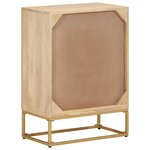 vidaXL Buffet noir 55x30x76 cm bois massif de manguier et fer