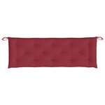 vidaXL Coussin de banc de jardin rouge bordeaux 150x50x7 cm