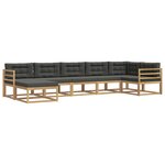 vidaXL Ensemble de canapés d'extérieur 7 pc Blanc et anthracite