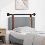 vidaXL Tête de lit suspendue Gris clair PU antique