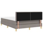 vidaXL Lit à ressorts avec matelas taupe 160x200 cm en tissu
