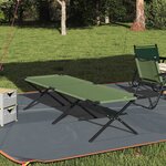 vidaXL Lit de camping pliant Amy jaune Tissu Oxford