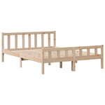vidaXL Lit bibliothèque sans matelas 160x200 cm bois massif de pin