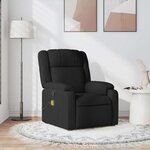 vidaXL Fauteuil de massage inclinable Noir Tissu