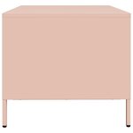 vidaXL Table basse rose 101 5x50x43 5 cm acier laminé à froid