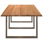 vidaXL Table à manger marron clair bois de chêne massif rectangulaire
