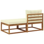 vidaXL Unité de canapé sectionnel avec coussin 2 Pièce Naturel