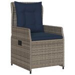 vidaXL Ensemble de mobilier de jardin 7 pièces en rattan poly gris