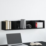 Étagère murale CD vidaXL Chêne noir 100x18x18 cm en bois d'ingénierie
