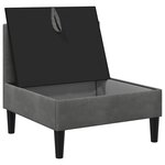 vidaXL Canapé moyen avec rangement Gris foncé Velours