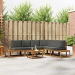 vidaXL 7 pc Ensemble de canapés d'extérieur Naturel et Anthracite