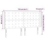vidaXL Tête de lit avec oreilles Taupe 163x16x118/128 cm Tissu