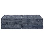 vidaXL Coussin 2 Pièces Bleu 70 x 70 x 36 cm Polyester