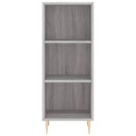vidaXL Buffet haut Sonoma gris 34 5x34x180 cm Bois d'ingénierie