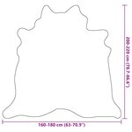 vidaXL Tapis en peau de vache véritable beige 180x220 cm