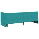 vidaXL Cadre de lit d'angle Turquoise 80 cm x 200 cm tissu