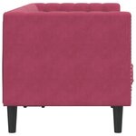 vidaXL Canapé Chesterfield avec traversins 2 places velours