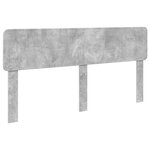 vidaXL Cadre de lit avec tête de lit Béton 180 x 200 cm Pin massif