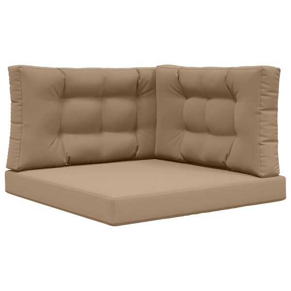 vidaXL Coussin de canapé d'extérieur 3 Pièces Taupe Polyester