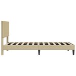 vidaXL Cadre de lit avec tête de lit Gris Vert Clair 90 x 200 cm