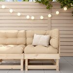 vidaXL Canapé d'angle de jardin bois de pin massif