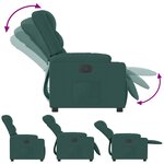 vidaXL Fauteuil inclinable Vert foncé Tissu