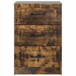 vidaXL Cabinet de chevet Chêne fumé 43 x 41 x 63 5 cm