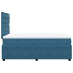 vidaXL Sommier à lattes de lit et matelas bleu 120x200 cm velours