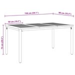 vidaXL Tables de jardin Naturel et noir 150 x 90 x 75 cm