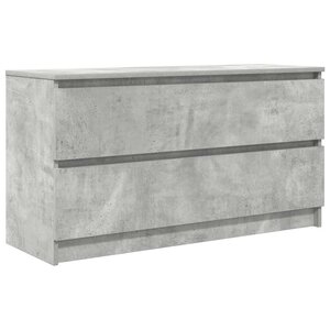 vidaXL Meuble TV gris béton 100x35x54 cm bois d'ingénierie