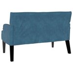 vidaXL Banc Chesterfield Bleu 112 x 65.5 x 75 cm Velours