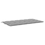 vidaXL Coussin de banc de jardin gris 200x(50+50)x7 cm tissu oxford