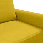 vidaXL Canapé à 2 places Jaune 120 cm Velours